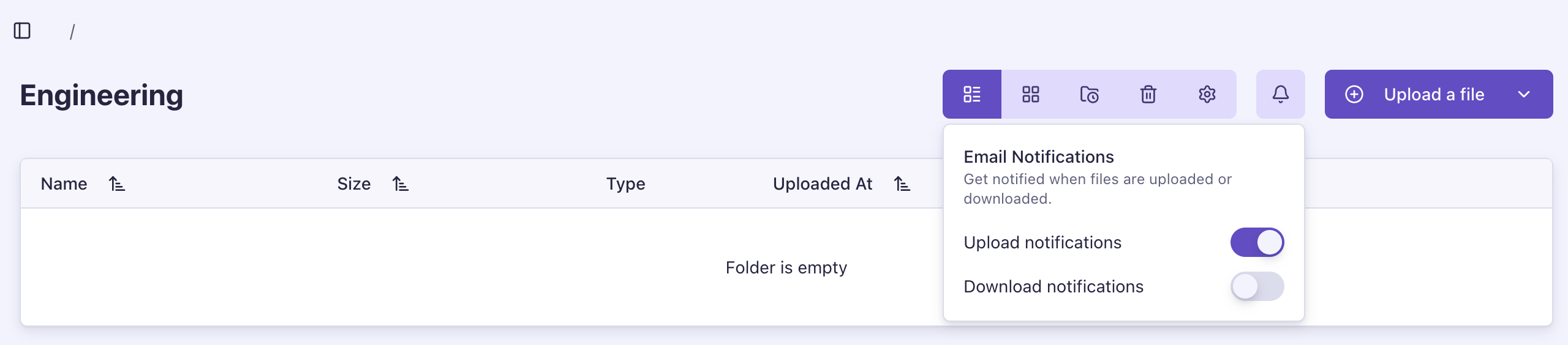 Notification preferences per bucket